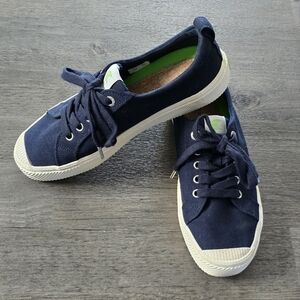 Navy Blue Canvas Sneakers